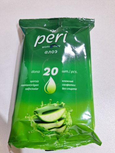 Влажные салфетки Peri Алое 20 шт