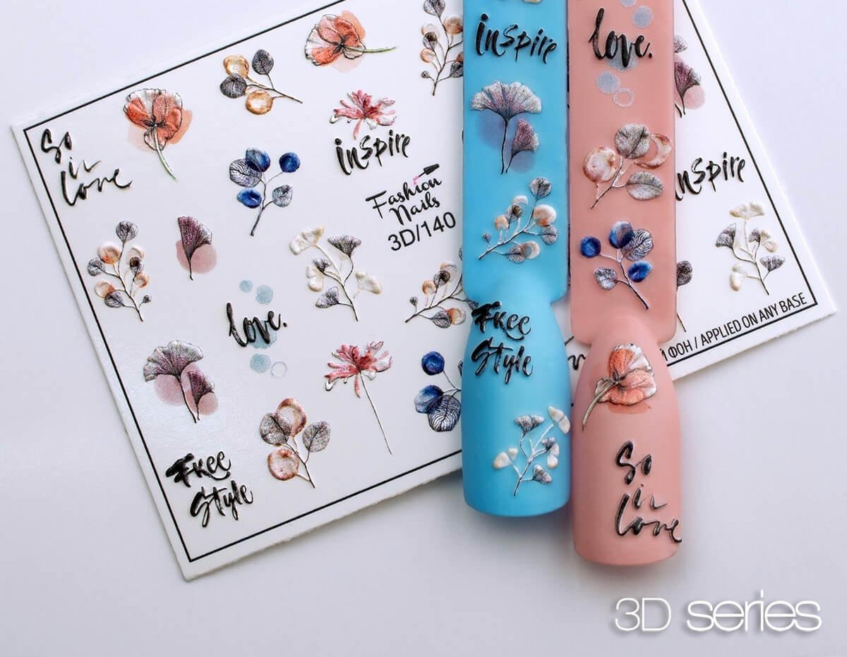 Fashion Nails 140 слайдер дизайн для ногтей 3D