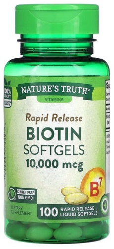 Natures Truth Биотин, 10 000 мкг капсулы 100 шт