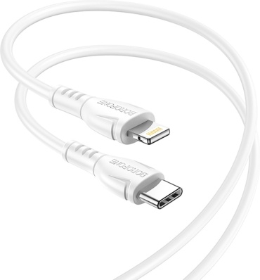 Кабель Borofone USB TypeC (F), Lightning, 1 м, BX51 белый