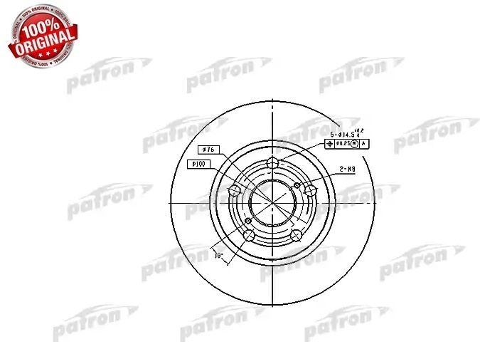 Диски PATRON передние PBD2742