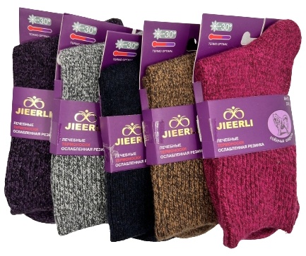 Носки JIEERLI 5 пар мультиколор 37-42