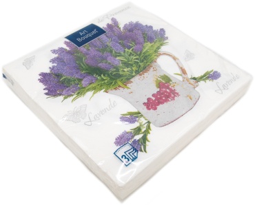 Бумажные салфетки Art Bouquet Лаванда 20 шт