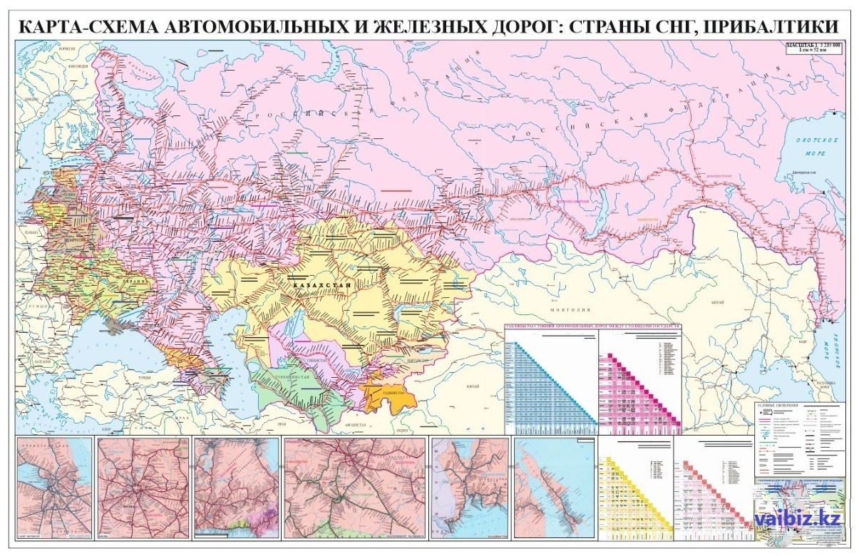 Схема железных дорог казахстана