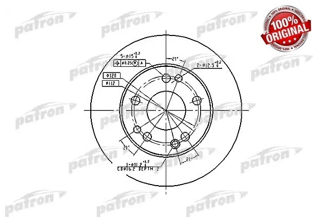Диски PATRON передние PBD1584