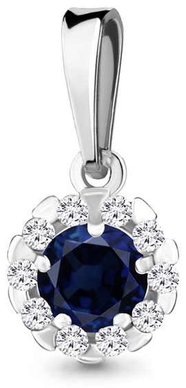 Купить Подвеска AQUAMARINE 25031Б.5 вес 0.67 г серебро, наносапфир в ...