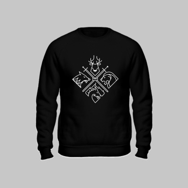 Свитшот Black and White черный