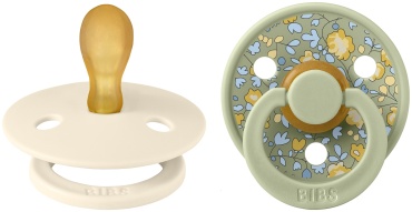 Набор пустышек BIBS Liberty Colour Symmetrical Eloise - Ivory/Sage 0+ месяцев, мультиколор