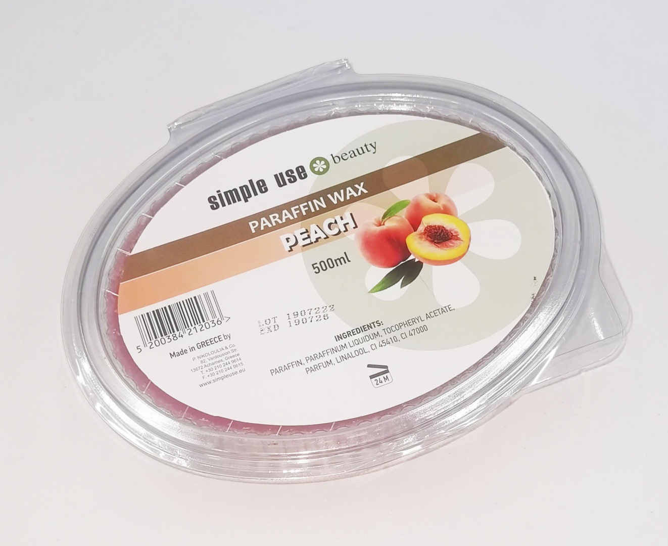 Simple Use Beauty парафин косметический персик 500 мл