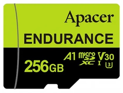 Карта памяти Apacer High Endurance + адаптер, AP256GEDM1D05-R 256 Гб
