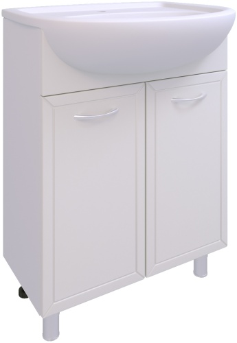 AVK furniture ТР 2д 600 К тумба с раковиной напольная, 60 смx85 смx45 см, ЛДСП, МДФ, белый