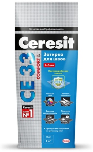 Ceresit CE 33 Comfort серебристо серый 2 кг