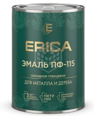 Erica эмаль глянцевая ПФ-115 0.8 кг, тон голубой
