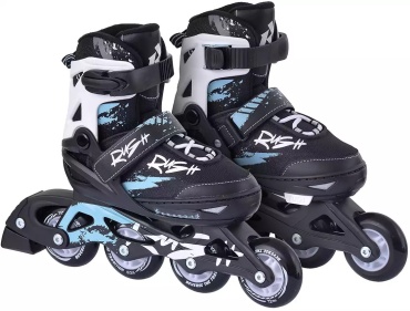 RUSH ACTION Роликовые коньки детские раздвижные RUSH ACTION голубой черный, синий 31-36