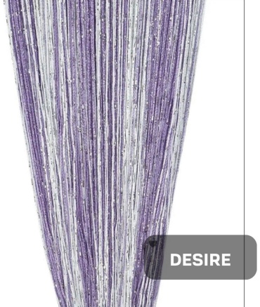 Веревочные шторы Desire 300x290 см 1 шт, полиэстер, белый, сиреневый