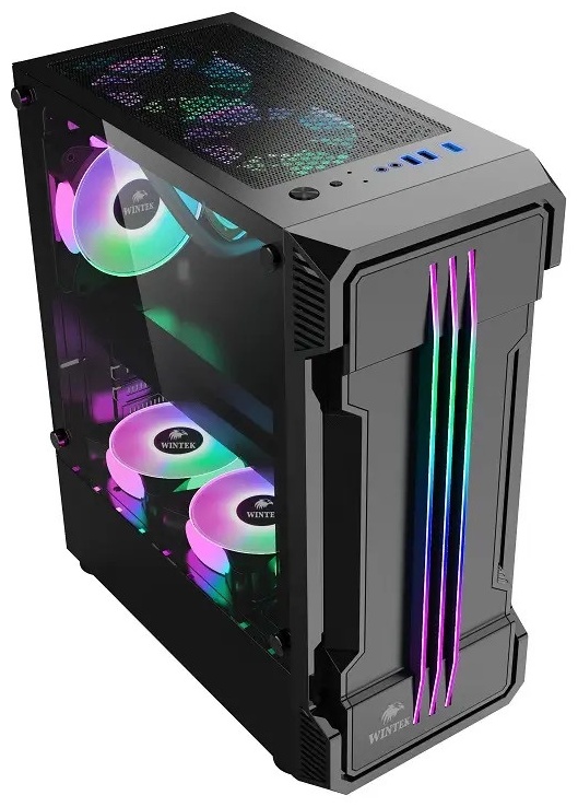 Корпус Wintek Flame-V2 D537-B TG черный