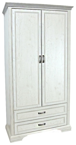 Распашной шкаф ANREX Монако 2DG2S, 107x214х62 см, бежевый
