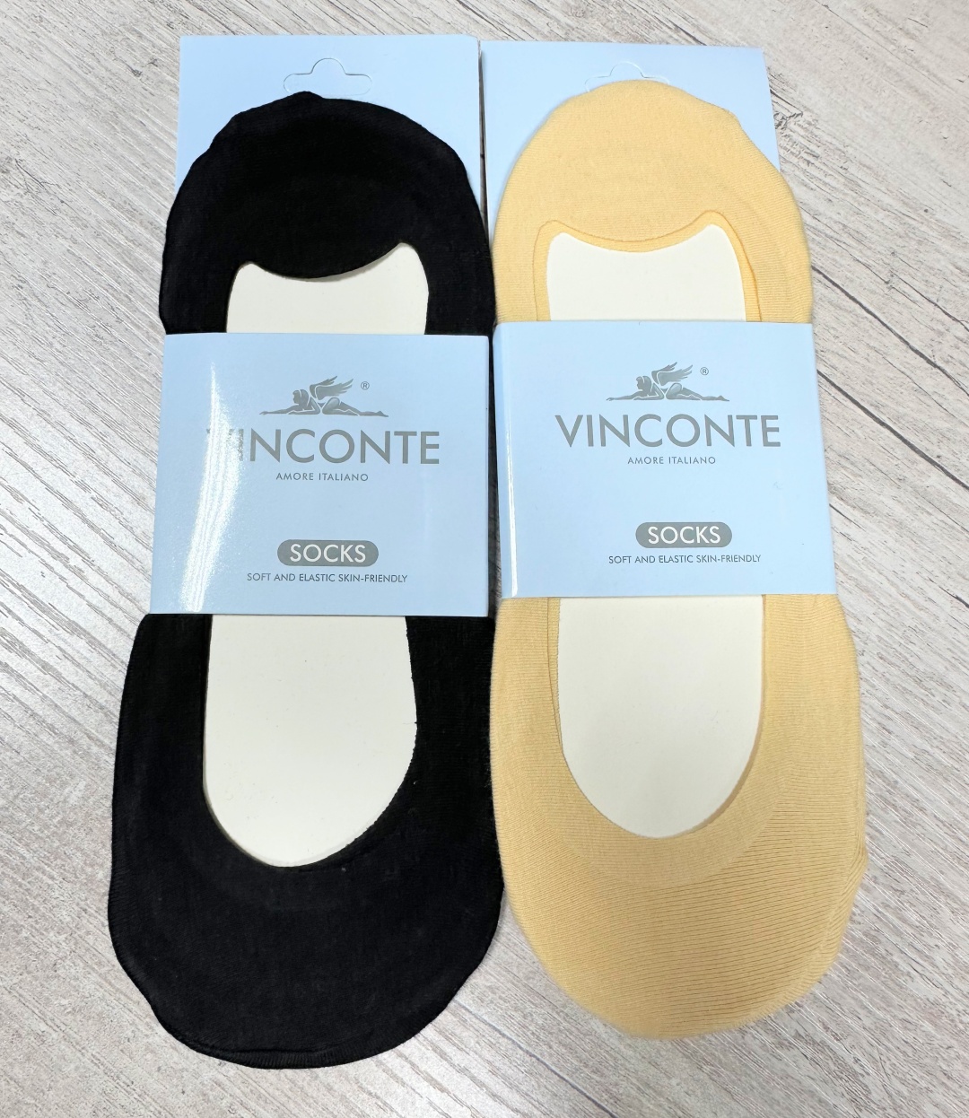 Подследники Vinconte 2 пары черный, бежевый 38-40