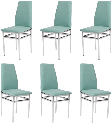 Комплект стульев GARBAR group Муза 929888288, 95x45x40 см, бирюзовый 6 шт.