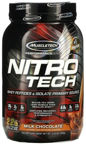 MuscleTech Performance NitroTech Whey Peptides & Isolate Primary Source Молочный шоколад 998 г