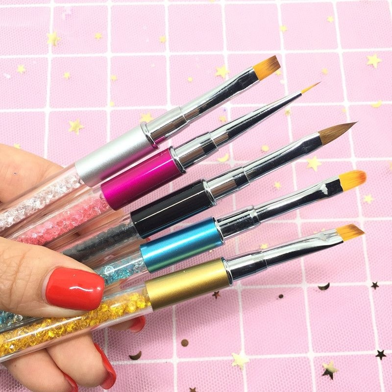 JMD кисть веерная, кисть плоская, кисть скошенная, кисть треугольная, кисть для тонких линий rhinestonebrushset пластик, синтетика 5 шт