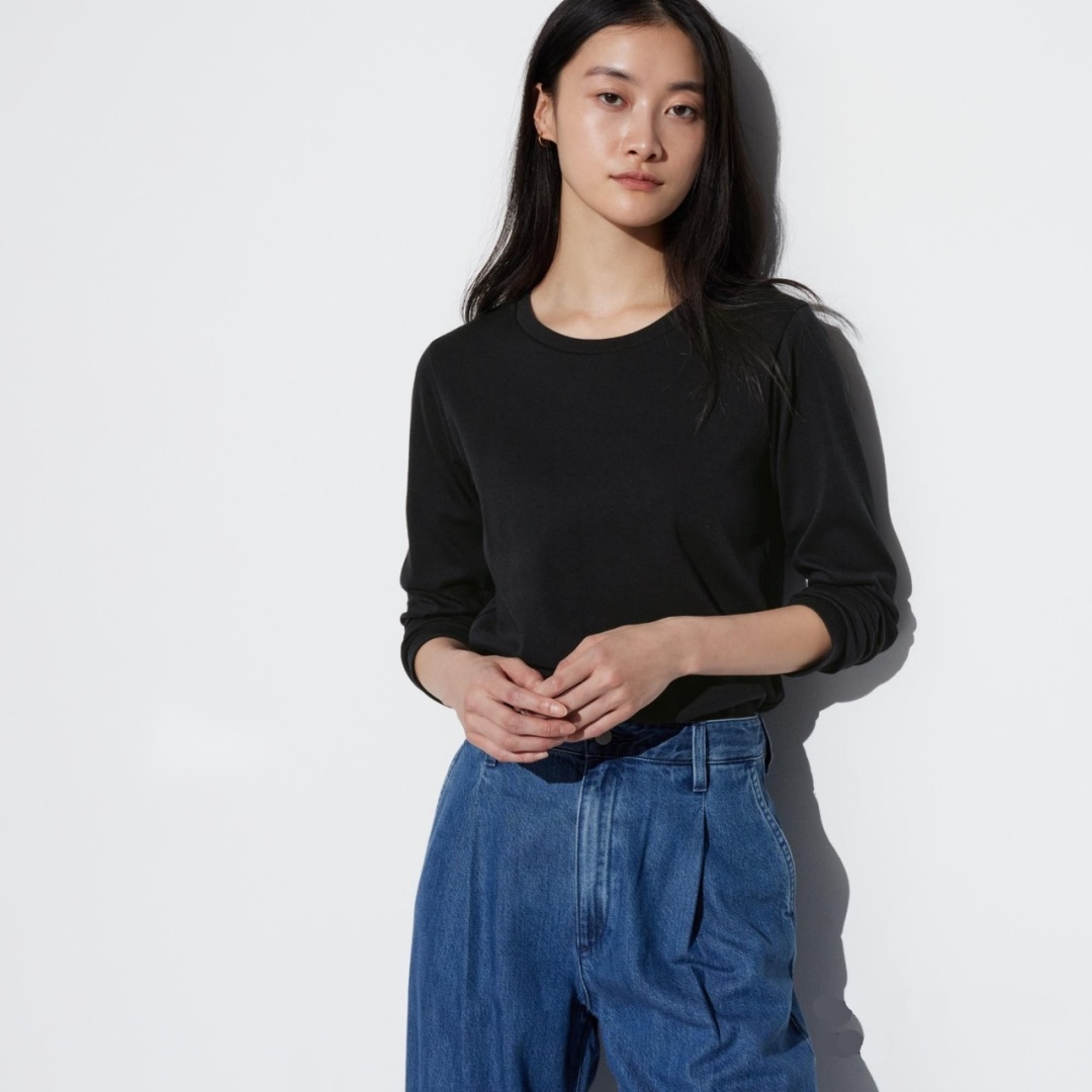 Лонгслив Uniqlo черный