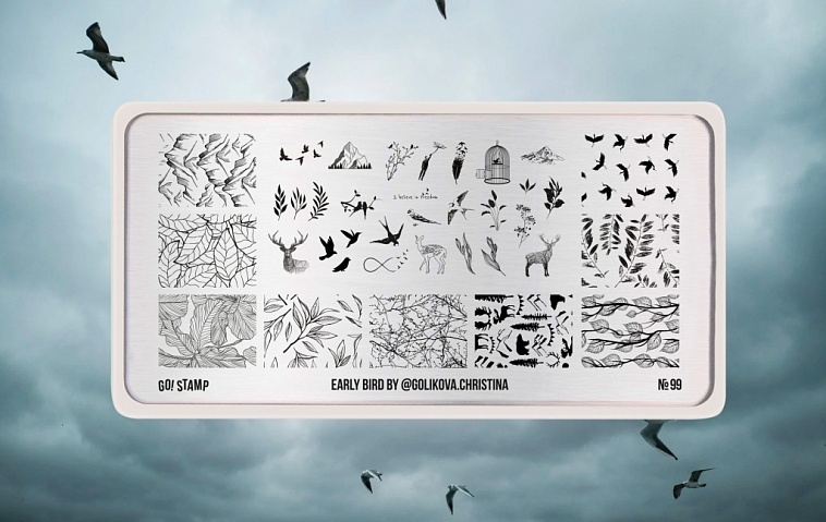 Go! Stamp пластины для стемпинга 99 Early Bird