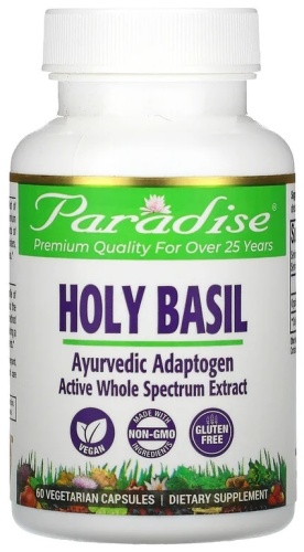 Paradise Herbs БАД Holy Basil 60 капсул