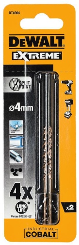 DeWALT спиральное DT4904-QZ 4 мм, 2 шт.