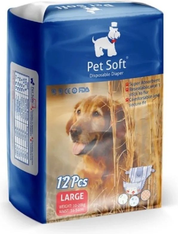 Pet Soft подгузник 12 шт, размер L