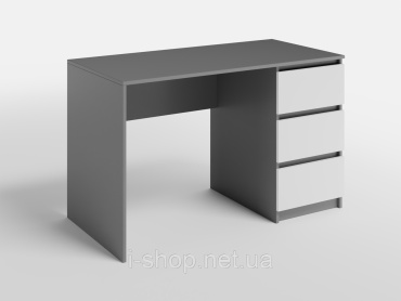 Стол компьютерный ДК80, 110х55x75 см, белый, серый