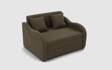 Кресло-кровать АПОРТ Бали mini couch , обивка велюр, коричневый