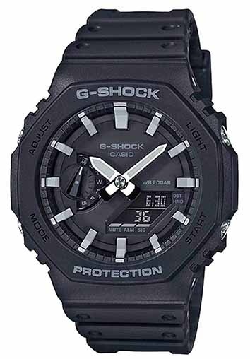 Кварцевые CASIO GA-2100-1ADR пластик