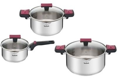 Набор посуды Tefal Cook&Clip 6 предметов 1,5/2,9/5л 16/20/24см G723S674