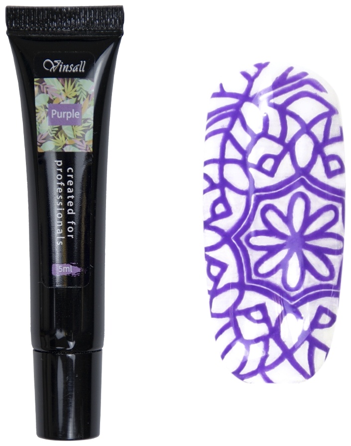 Vinsall гель-краски для стемпинга Gel Paint PURPLE 5 мл
