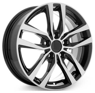 Вектор B214 6x16/5x100 D57.1 ET38 4 диска черный, серебристый