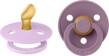 Набор пустышек BIBS Colour Anatomical Violet Sky/Mauve 0+ месяцев