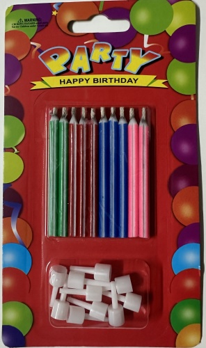 Свеча PARTY цилиндр, 1 шт 8 см