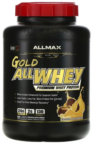 ALLMAX Nutrition AllWhey Gold 100% Шоколадно арахисовое масло 2270 г