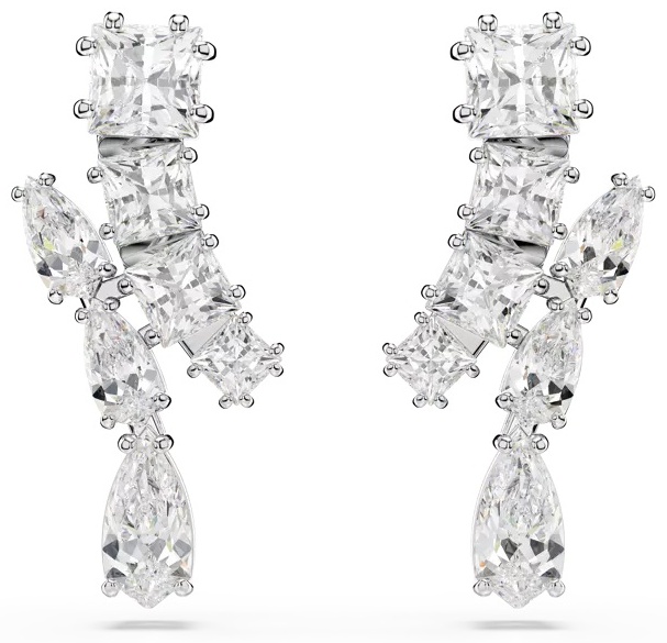 Серьги Swarovski ювелирный сплав, цирконий