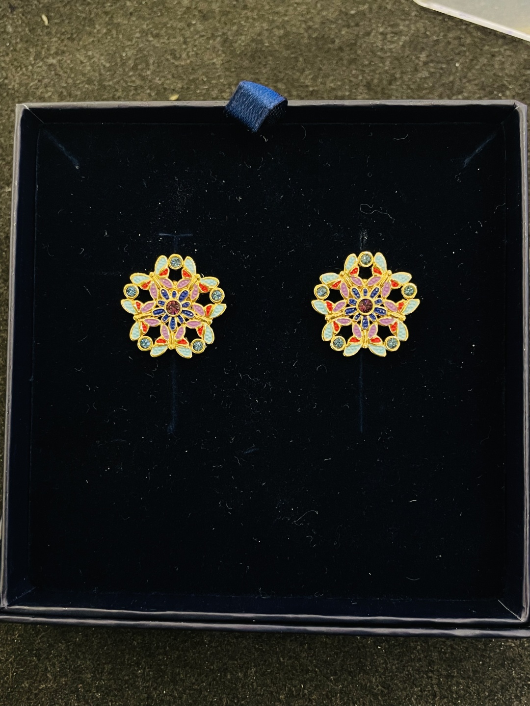 Серьги Oliver Weber ювелирный сплав, кристаллы Swarovski, эмаль