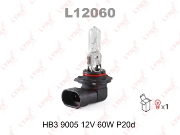 LYNXauto L12060 галогенная HB3, 1 шт