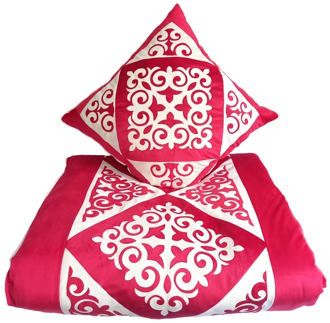 Mami.Textile комплект корпе с подушками 220x80 см, вата, красный