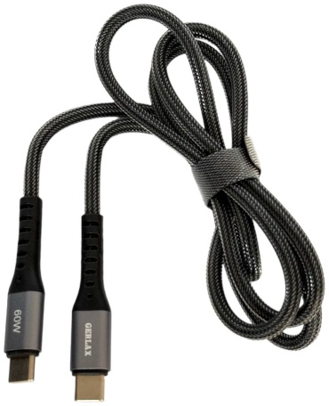 Кабель GERLAX USB TypeC (M) черный