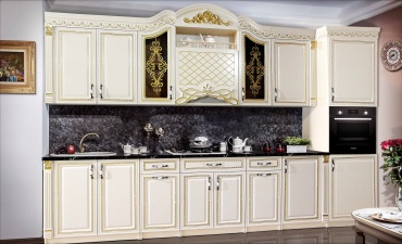 Кухонный гарнитур Мебельный салон KUANYSH Ясмина, 320x244х60 см, ЛДСП, бежевый