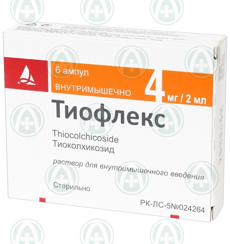 ТИОФЛЕКС 4мг/2мл 2мл №6 р-р д/в/м введ