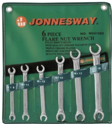 JONNESWAY набор ключей разрезной 8-19 мм W24106S, 6 шт