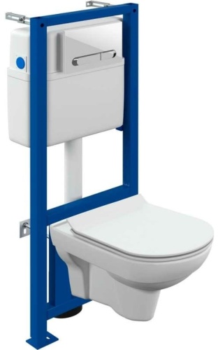 Cersanit унитаз с инсталляцией S-MZ-CITY-COn-S-DL-w, санфарфор