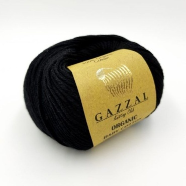 Моток GAZZAL Organic Baby Cotton 430 Черный 115 м 50 г