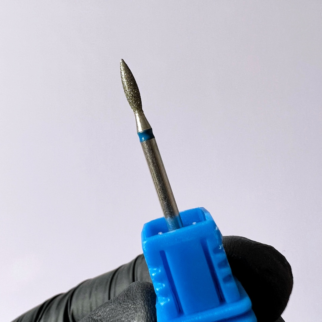 Насадка NailShop.kz 23 фреза пламя насечка синяя 1 шт